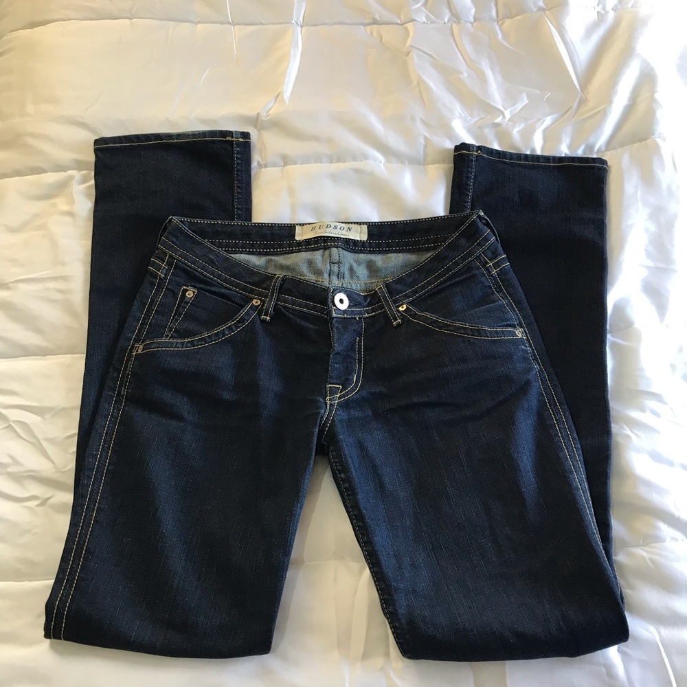 Hudson dark wash skinny jeans size 27 - Picture 2 of 8